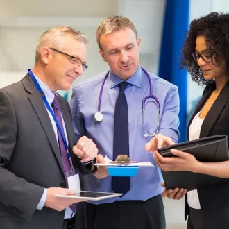 Healthcare professional managing and treating common and complex age-related conditions